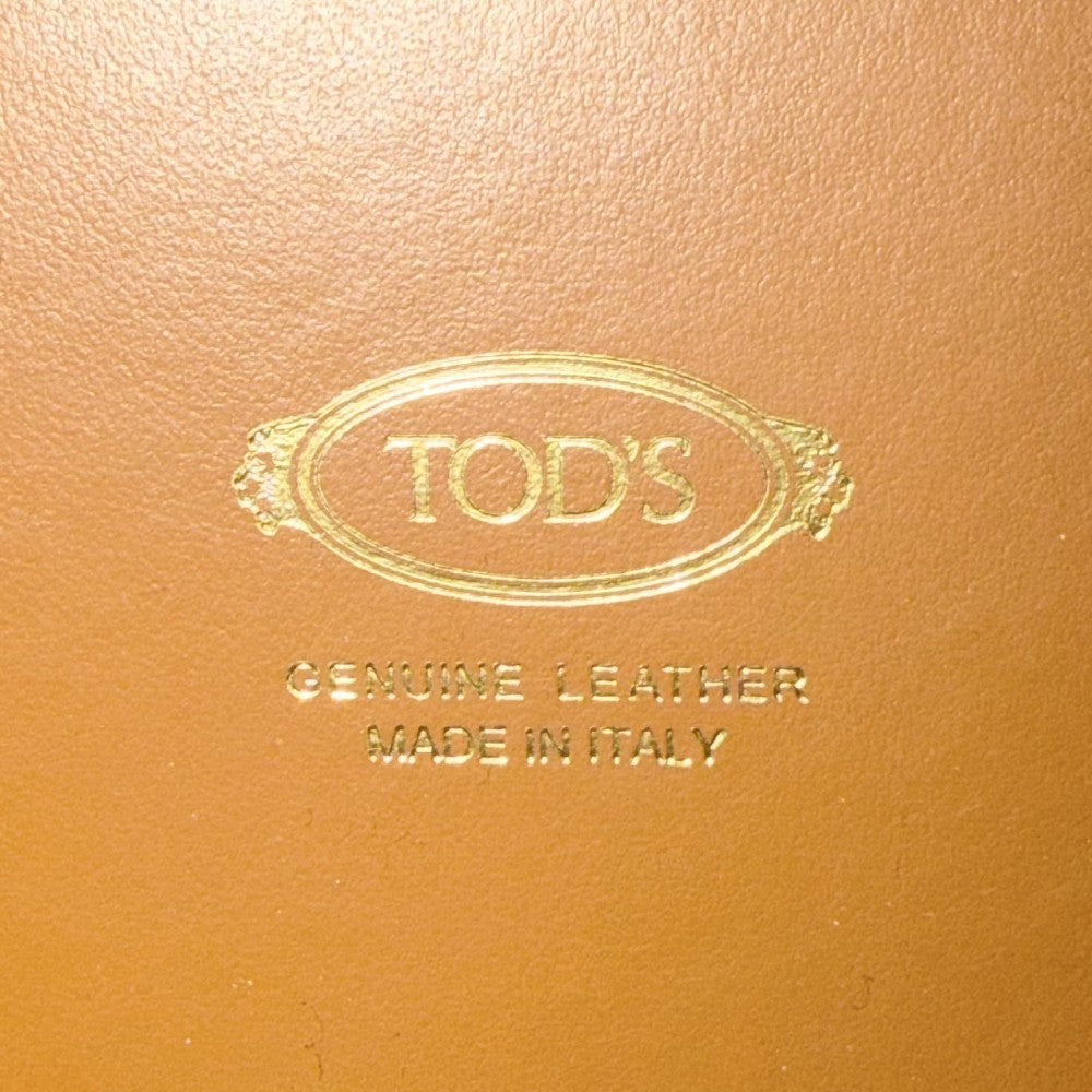 TOD’S トッズ 2WAY Tタイムレス　ミニ ハンドバッグ ショルダーバッグ かごバッグ ラフィア レザー ブラウン 茶 ゴールド金具 レディース【中古品】