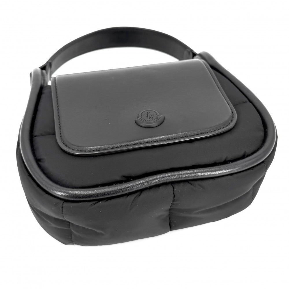 MONCLER モンクレール ハンドバッグ TIARNA ミニバッグ ナイロン レザー ブラック 黒 ブラック金具 レディース【中古品】