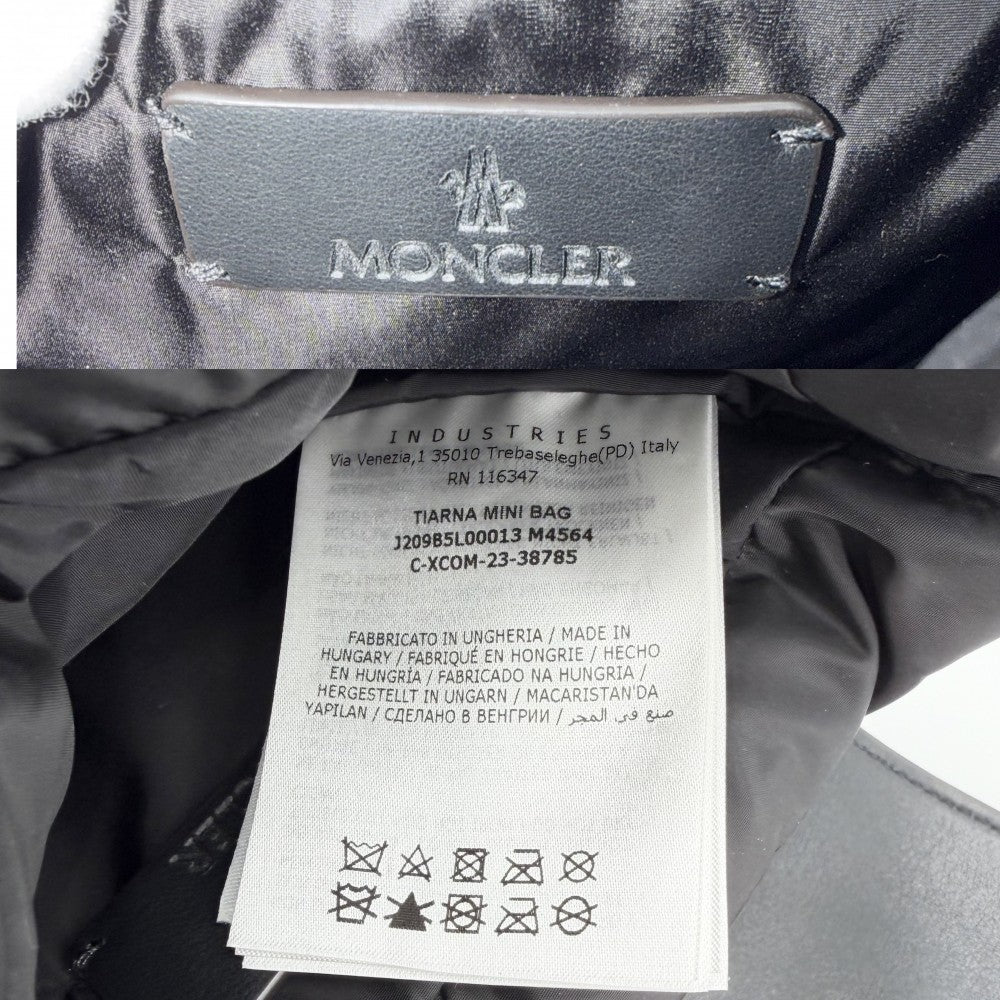 MONCLER モンクレール ハンドバッグ TIARNA ミニバッグ ナイロン レザー ブラック 黒 ブラック金具 レディース【中古品】