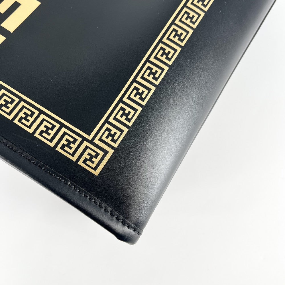 FENDI フェンディ 2WAY フェンダーチェ サンシャイン ミディアム ショルダーバッグ トートバッグ ハンドバッグ ヴェルサーチコラボ レザー ブラック 黒 ゴールド金具 レディース【中古品】
