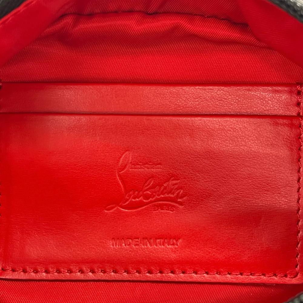 Christian Louboutin クリスチャンルブタン クラッチバッグ ブラスター ハンドバッグ レザー ブラック 黒 レッド 赤 シルバー金具 メンズ【中古品】