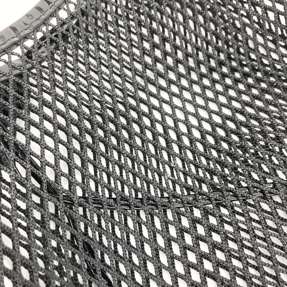 トートバッグ ALAIA アライア ワンピース ミディアム メッシュ エナメル ブラック 黒 シルバー金具 レディース【中古品】