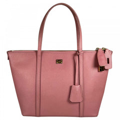 DOLCE&GABBANA ドルチェアンドガッバーナ トートバッグ レザー ピンク ゴールド金具 レディース【中古品】
