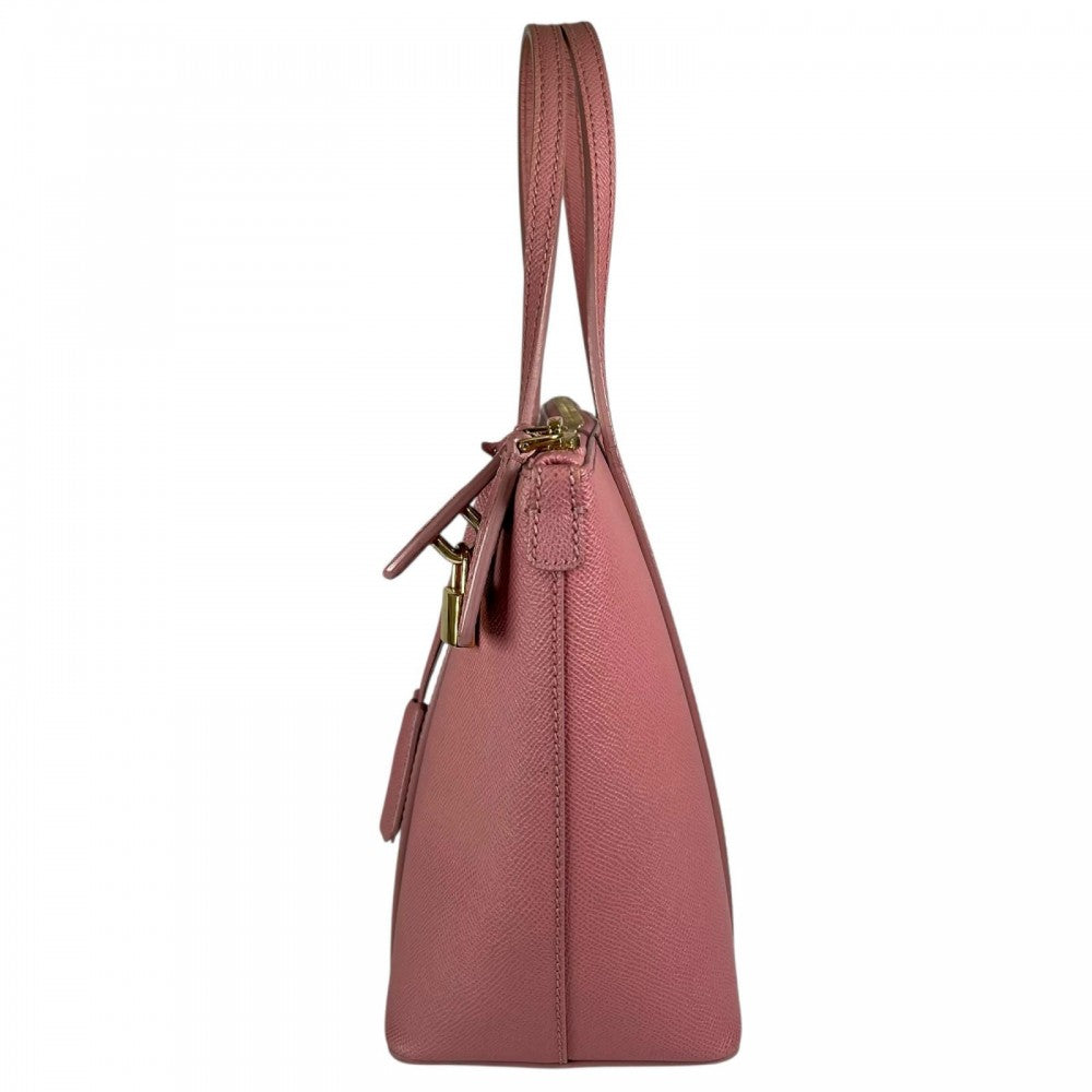 DOLCE&GABBANA ドルチェアンドガッバーナ トートバッグ レザー ピンク ゴールド金具 レディース【中古品】