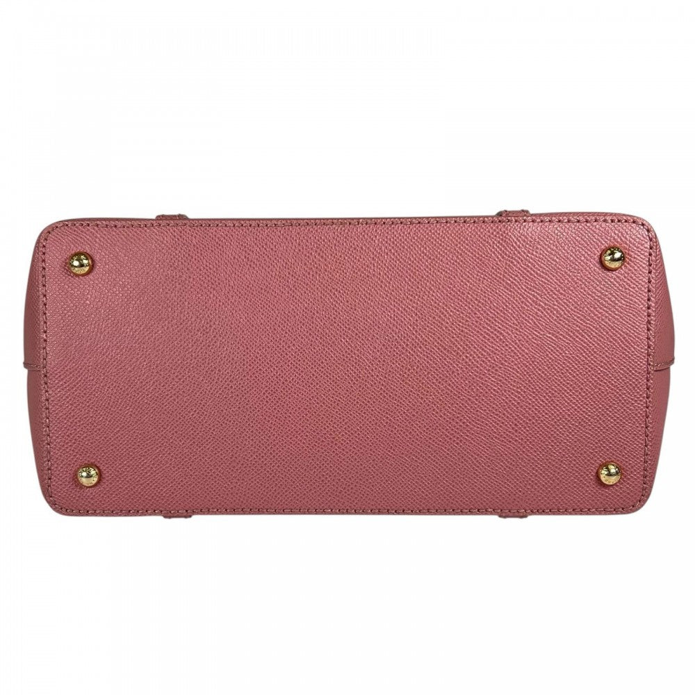 DOLCE&GABBANA ドルチェアンドガッバーナ トートバッグ レザー ピンク ゴールド金具 レディース【中古品】