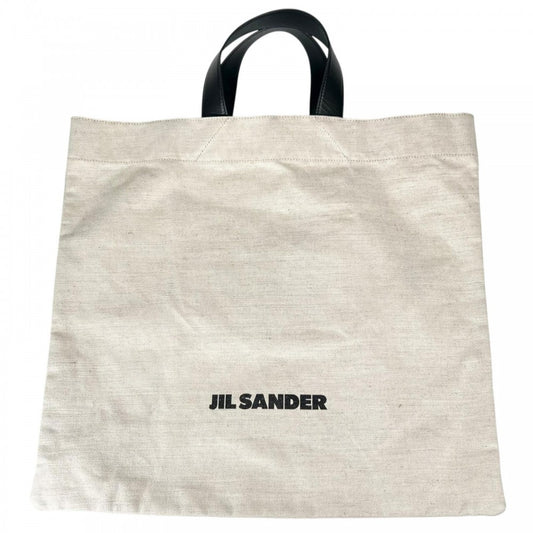 JIL SANDER ジルサンダー トートバッグ キャンバス アイボリー その他金具 メンズ【中古品】