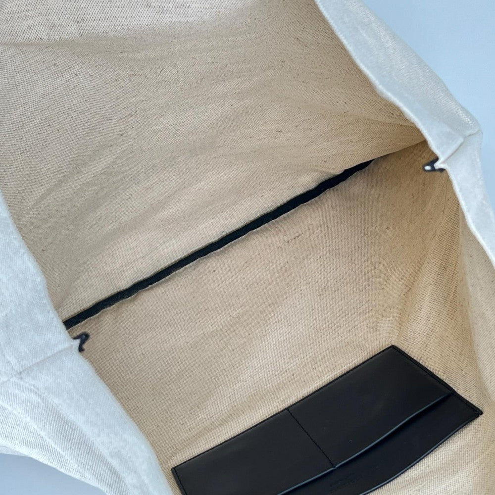 JIL SANDER ジルサンダー トートバッグ キャンバス アイボリー その他金具 メンズ【中古品】