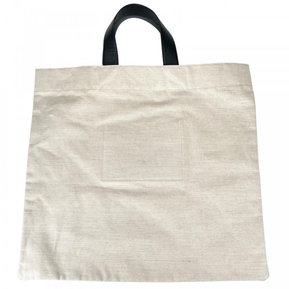 JIL SANDER ジルサンダー トートバッグ キャンバス アイボリー その他金具 メンズ【中古品】