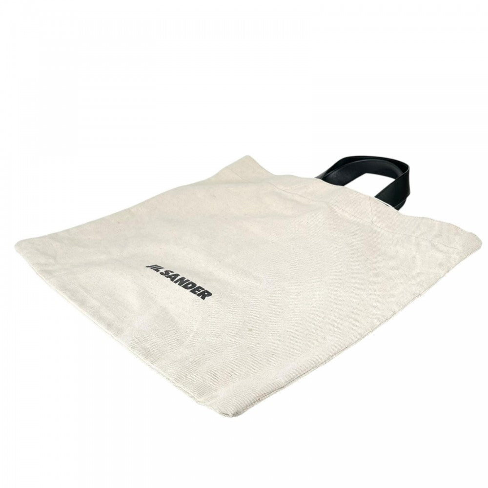 JIL SANDER ジルサンダー トートバッグ キャンバス アイボリー その他金具 メンズ【中古品】