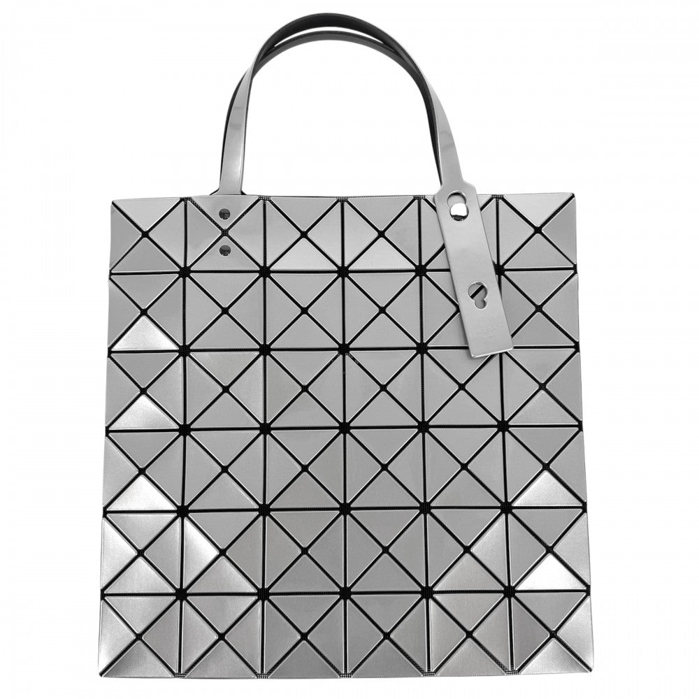 ISSEY MIYAKE イッセイミヤケ トートバッグ ハンドバッグ BAOBAO バオバオ LUCENT ルーセント BB31-AG053 シルバー グレー ブラック金具 レディース【中古品】