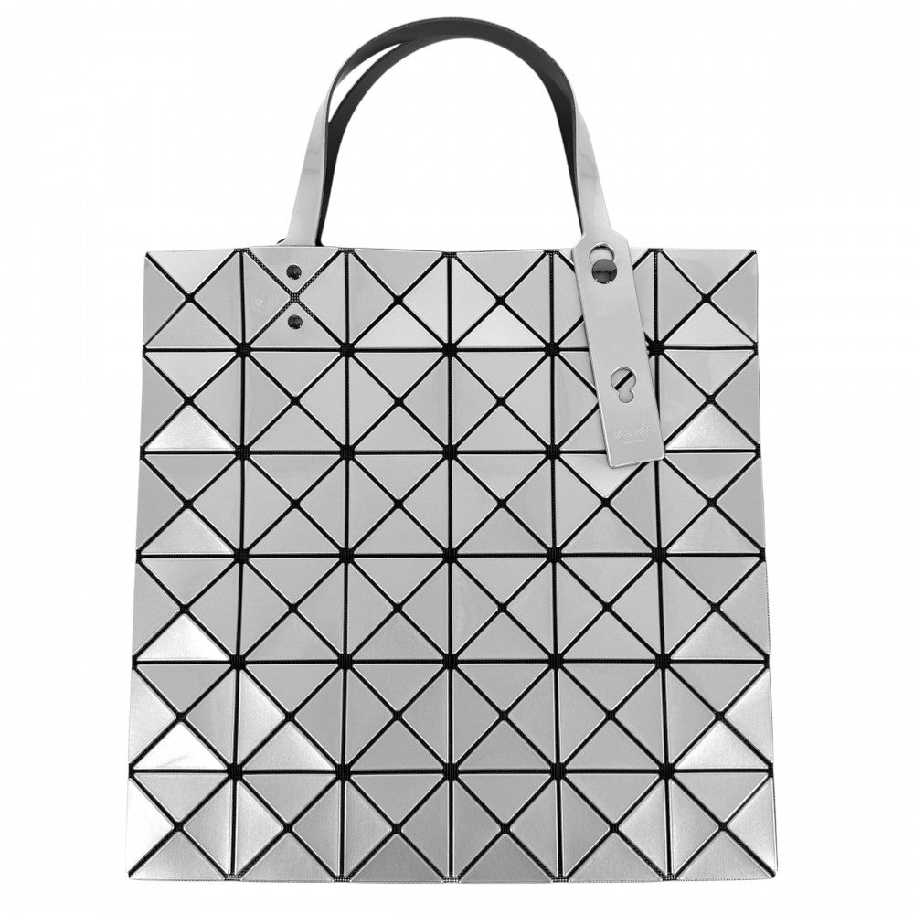 ISSEY MIYAKE イッセイミヤケ トートバッグ ハンドバッグ BAOBAO バオバオ LUCENT ルーセント BB31-AG053 シルバー グレー ブラック金具 レディース【中古品】