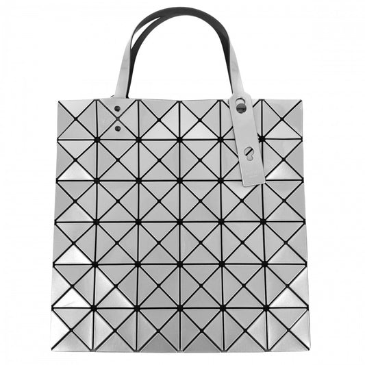 ISSEY MIYAKE イッセイミヤケ トートバッグ ハンドバッグ BAOBAO バオバオ LUCENT ルーセント BB31-AG053 シルバー グレー ブラック金具 レディース【中古品】