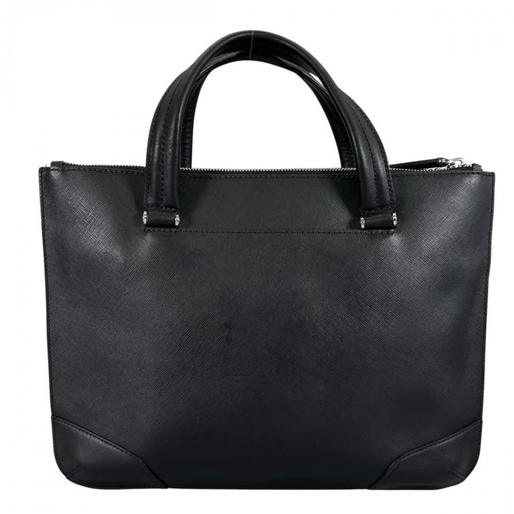 TUMI トゥミ 2WAY ブリーフケース ハンドバッグ ショルダーバッグ ビジネスバッグ 93220D サフィアーノレザー ブラック 黒 シルバー金具 メンズ【中古品】