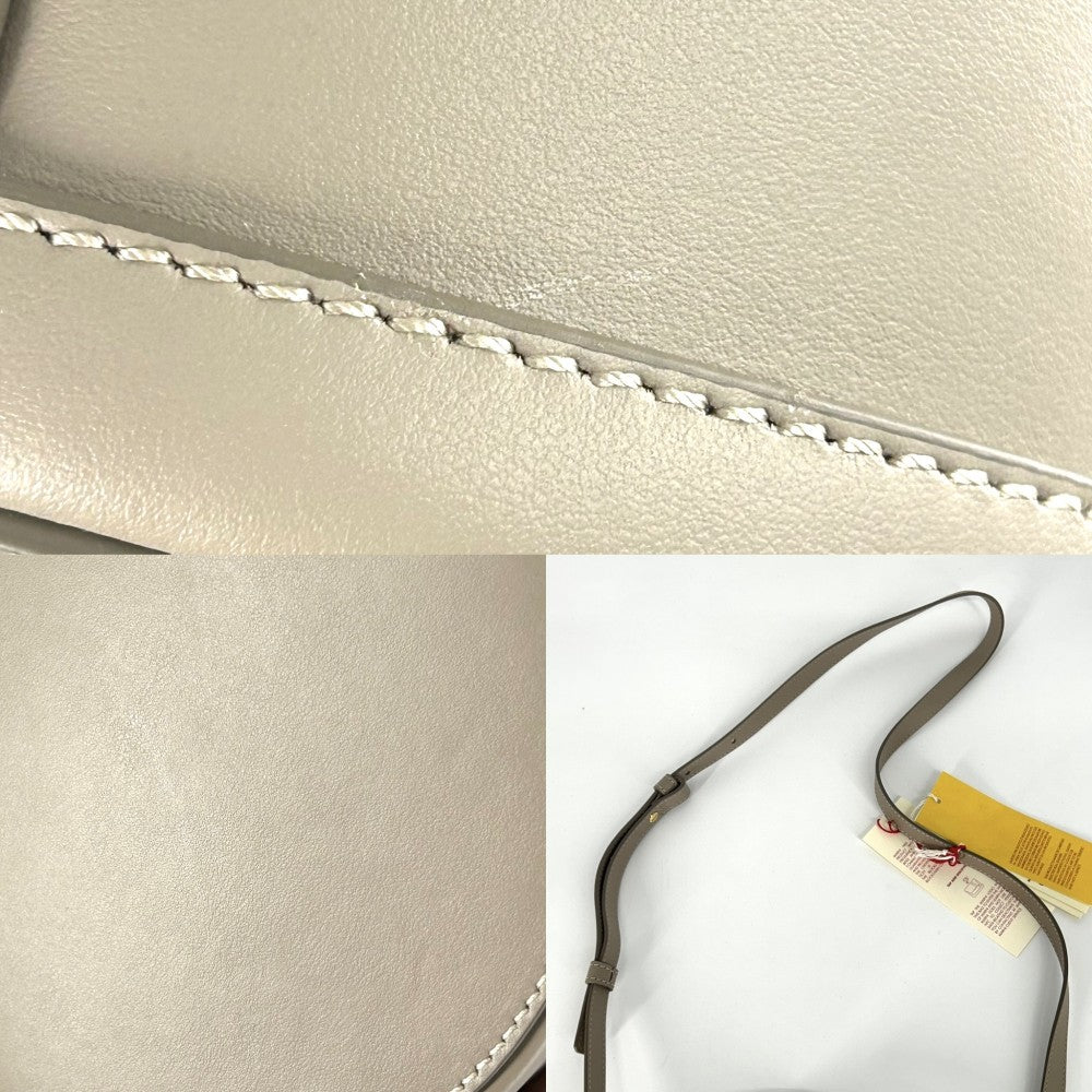 【開店SALE】 MARNI マルニ 2WAY TROPICALIAスモールバケットバッグ ハンドバッグ ショルダーバッグ SCMP0056U0 レザー ベージュ ゴールド金具 レディース【中古品】