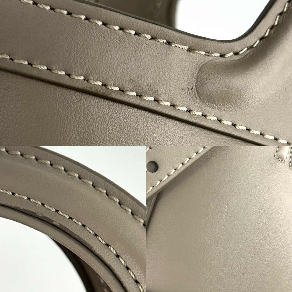 【開店SALE】 MARNI マルニ 2WAY TROPICALIAスモールバケットバッグ ハンドバッグ ショルダーバッグ SCMP0056U0 レザー ベージュ ゴールド金具 レディース【中古品】