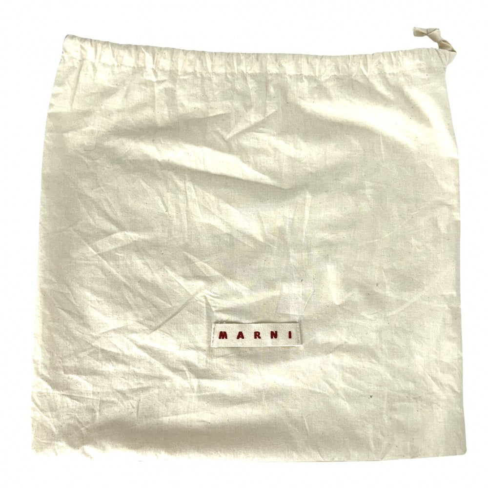 【開店SALE】 MARNI マルニ 2WAY TROPICALIAスモールバケットバッグ ハンドバッグ ショルダーバッグ SCMP0056U0 レザー ベージュ ゴールド金具 レディース【中古品】