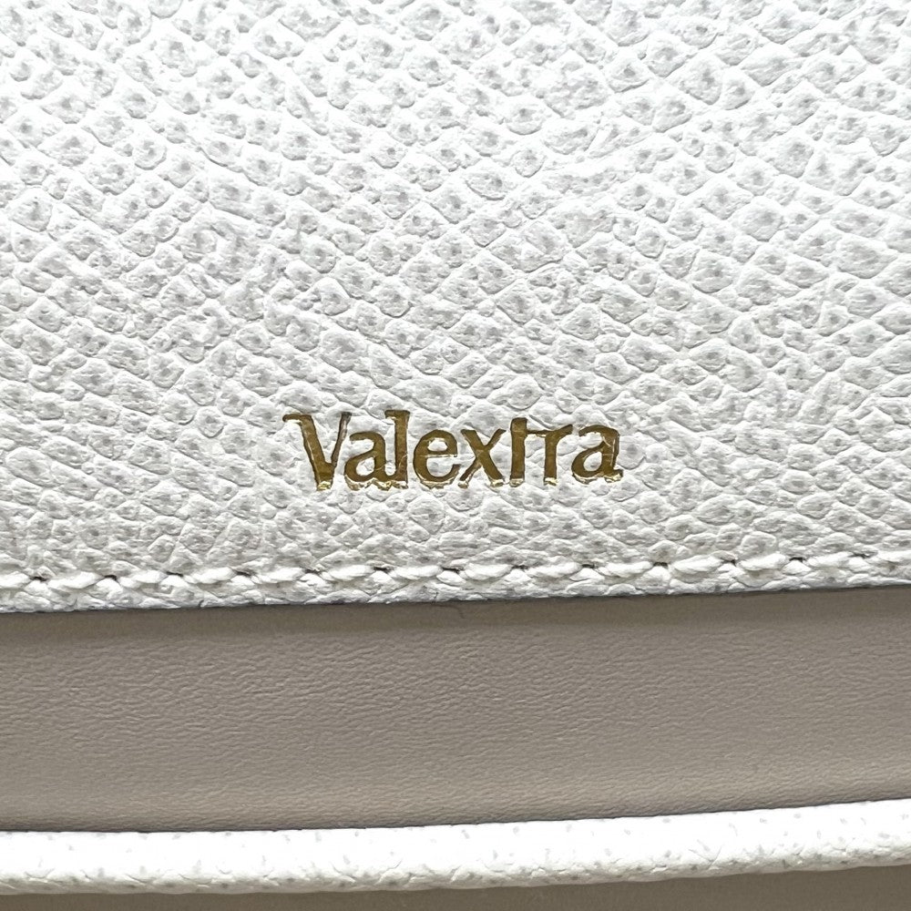 【開店SALE】 Valextra ヴァレクストラ 2WAY ミニイジィデ ハンドバッグ ショルダーバッグ ホワイト 白 レザー アイボリー ゴールド金具 レディース【中古品】