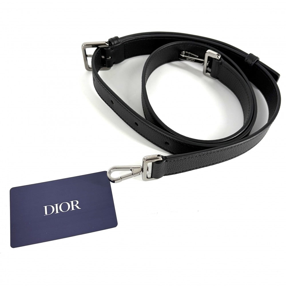 【開店SALE】 Christian Dior クリスチャンディオール ショルダーバッグ ウィークエンダー 25 オブリーク 日本限定 Weekender 25 1ESPO322YNZ キャンバス ブラック 黒 シルバー金具 メンズ【中古品】