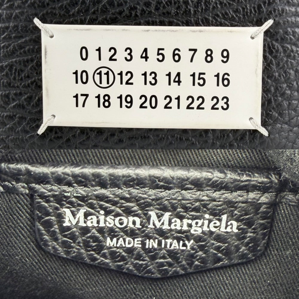 MARTIN MARGIELA マルタンマルジェラ 2WAY 5AC バケットバッグ ハンドバッグ ショルダーバッグ メゾンマルジェラ レザー キャンバス ブラック 黒 シルバー金具 レディース【中古品】
