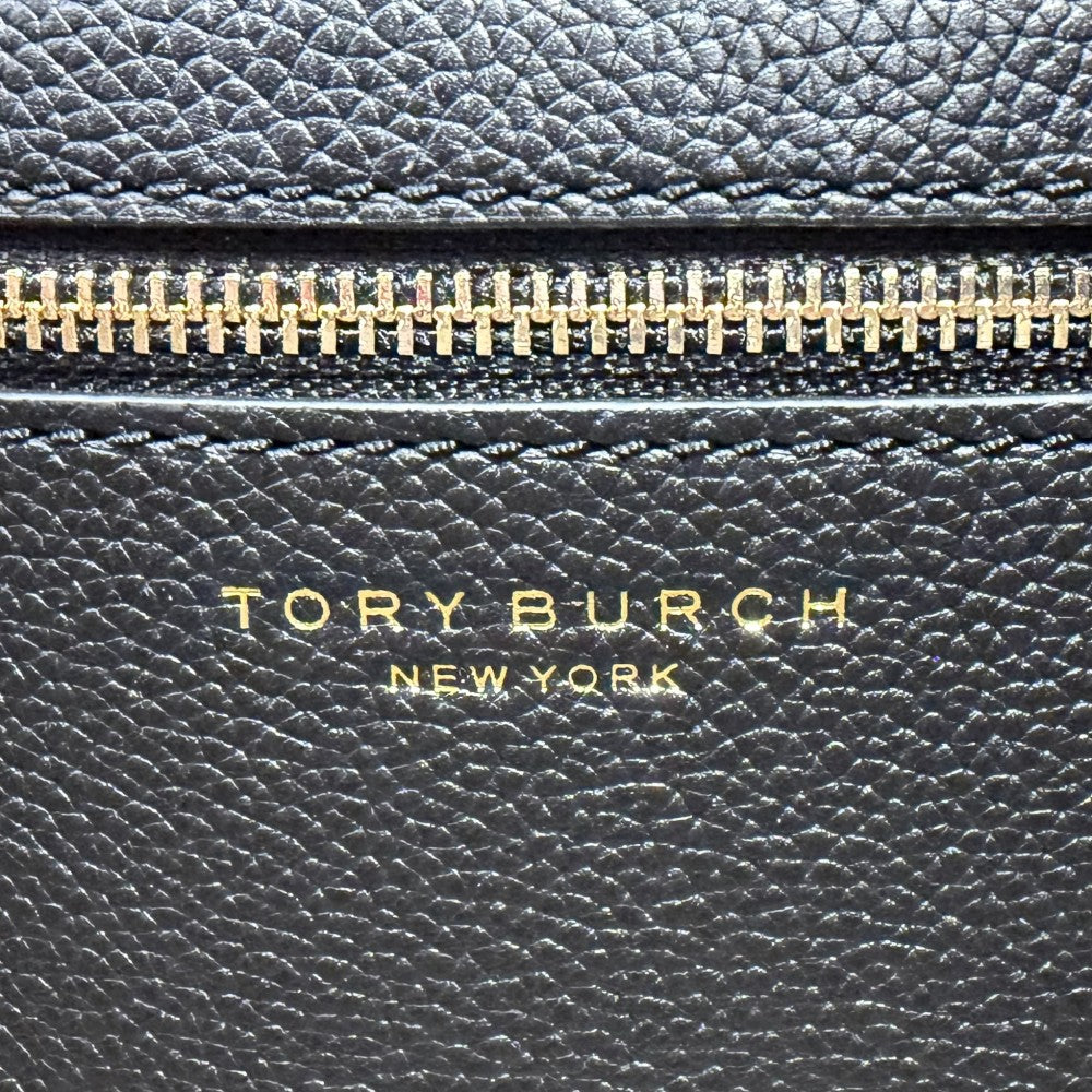 Tory Burch トリーバーチ 2WAY ロミースモールトートバッグ ハンドバッグ ショルダーバッグ 164866 レザー ブラック 黒 ゴールド金具 レディース【中古品】