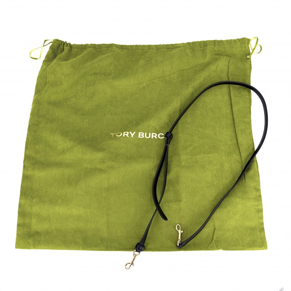 Tory Burch トリーバーチ 2WAY ロミースモールトートバッグ ハンドバッグ ショルダーバッグ 164866 レザー ブラック 黒 ゴールド金具 レディース【中古品】