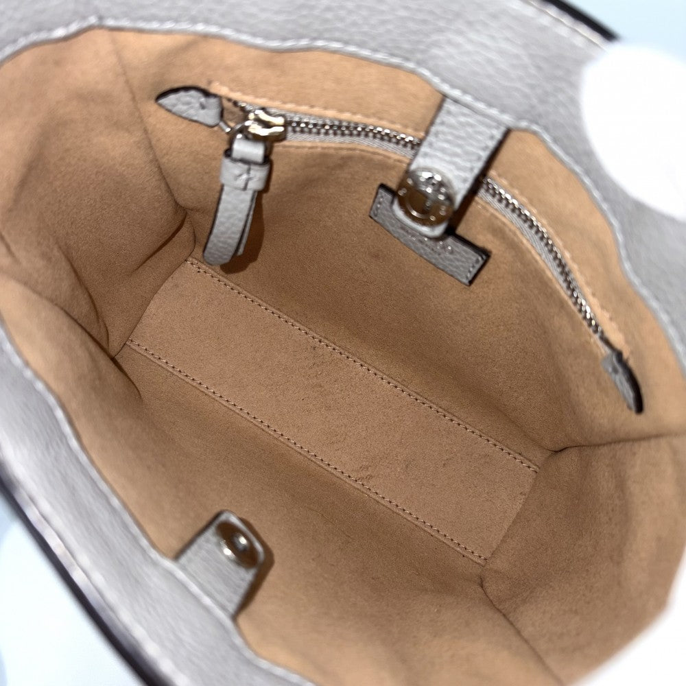 JIMMY CHOO ジミーチュウ 2WAY ミニペガシ ショルダーバッグ ハンドバッグ スタースタッズ レザー グレー シルバー×ゴールド金具 レディース【中古品】