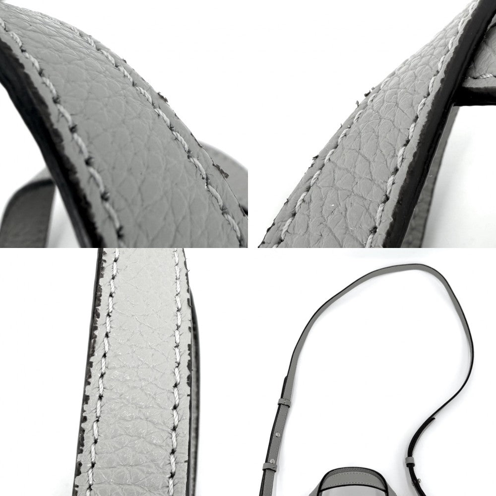 JIMMY CHOO ジミーチュウ 2WAY ミニペガシ ショルダーバッグ ハンドバッグ スタースタッズ レザー グレー シルバー×ゴールド金具 レディース【中古品】