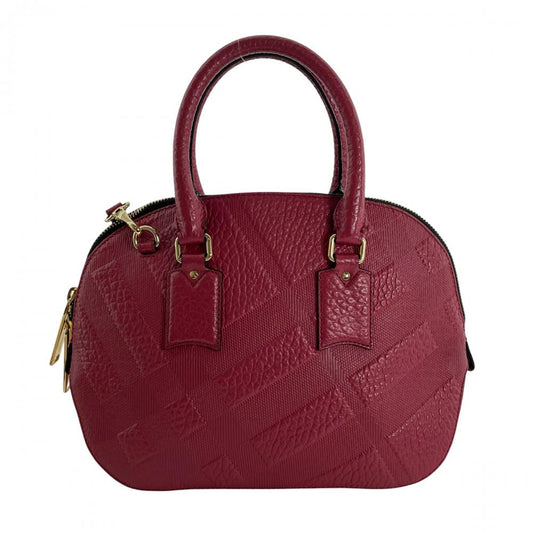 BURBERRY バーバリー ショルダーバッグ ヘリテージライン オーチャード 2WAY 3994386 グレインカーフレザー レッド 赤 ゴールド金具 レディース【中古品】