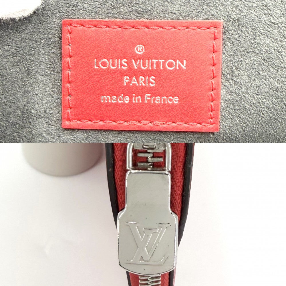 LOUIS VUITTON ルイヴィトン クラッチバッグ エピ ポシェット・ジュールGM シュプリームコラボ Supreme セカンドバッグ M67722 レッド 赤 ホワイト 白 シルバー金具 メンズ【中古品】