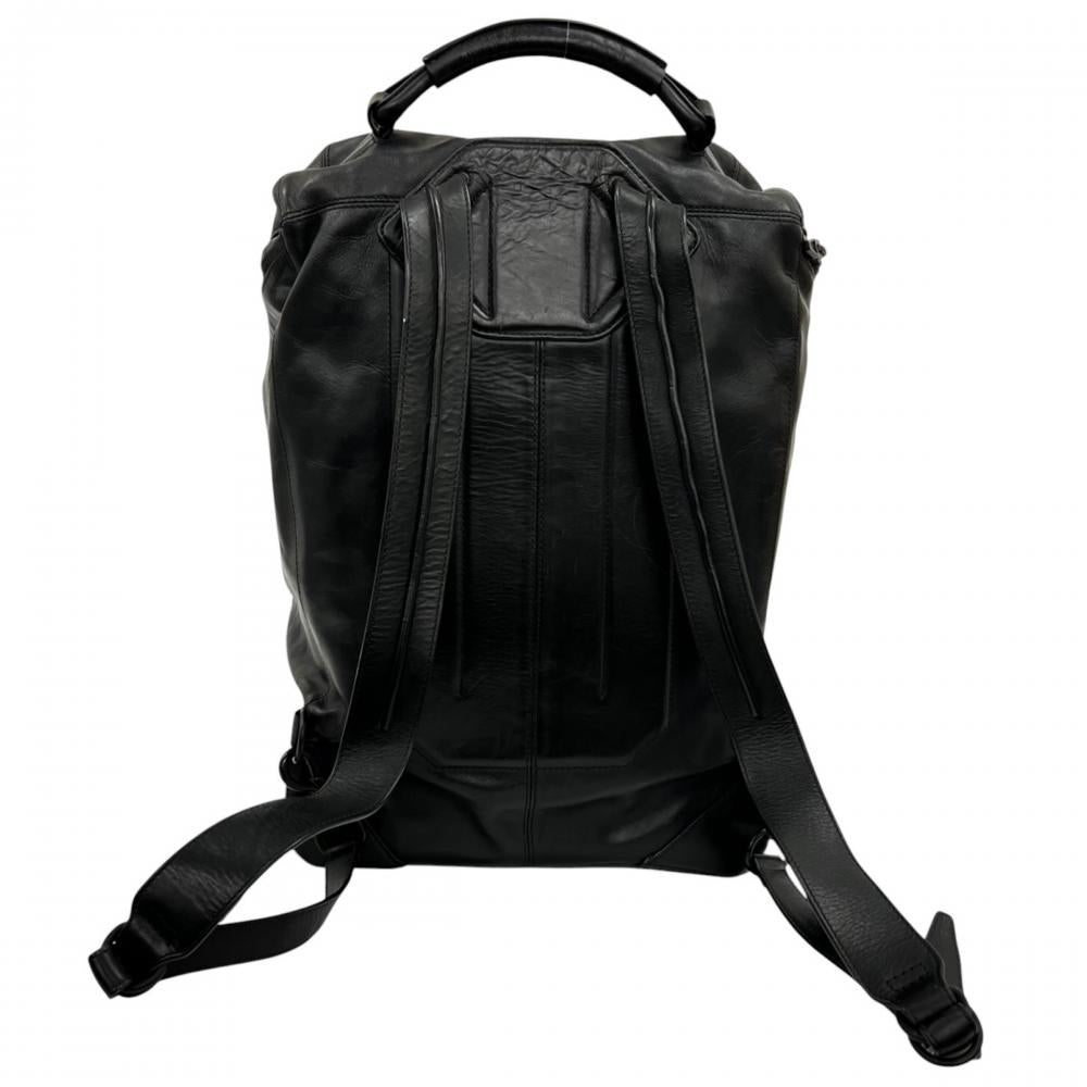Alexander Wang アレキサンダーワン リュック ウォーリー バックパック レザー ブラック 黒 ブラック金具 メンズ【中古品】