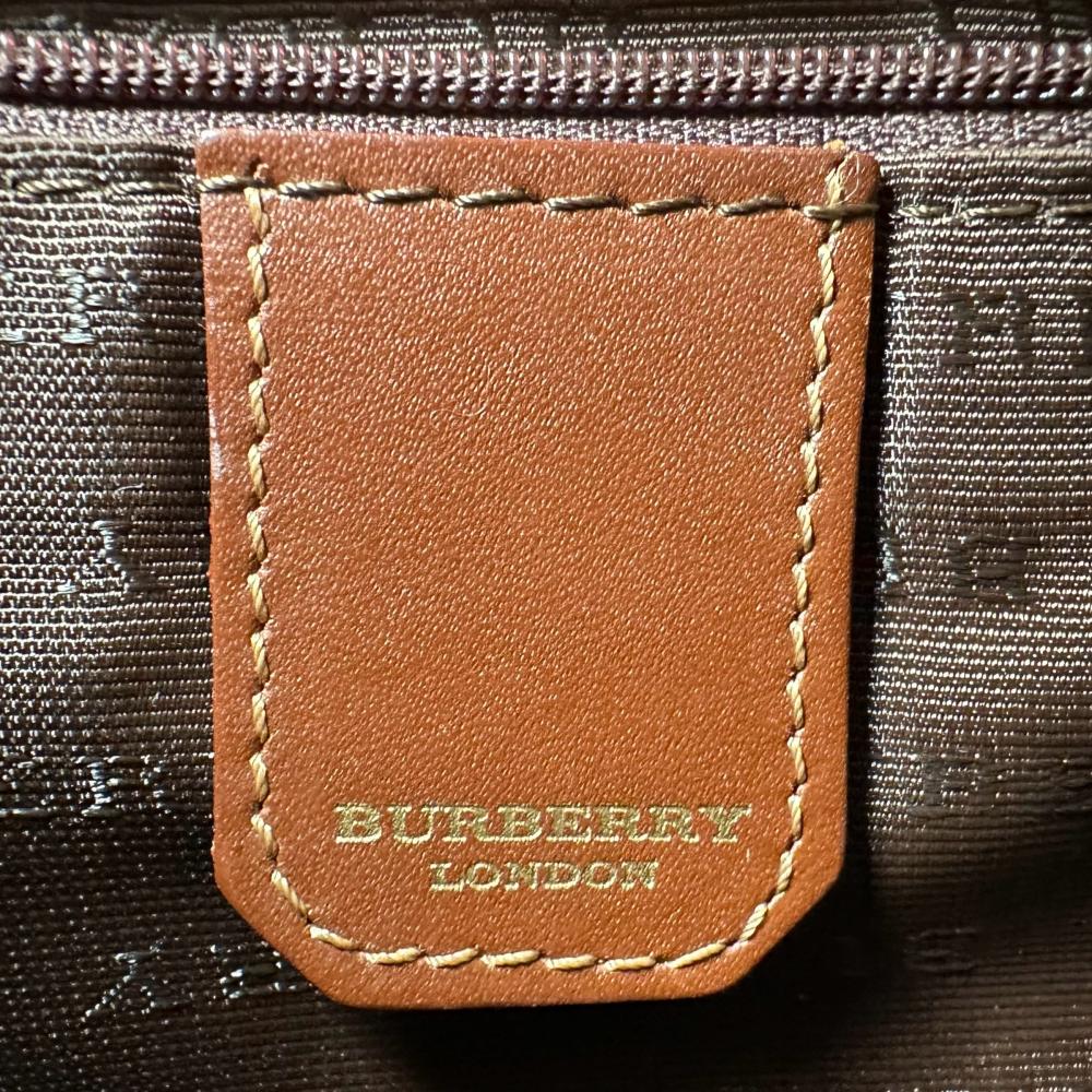 BURBERRY バーバリー リュック ノバチェック シャドーホース ヴィンテージ PVC レザー ブラウン 茶 ゴールド金具 レディース【中古品】