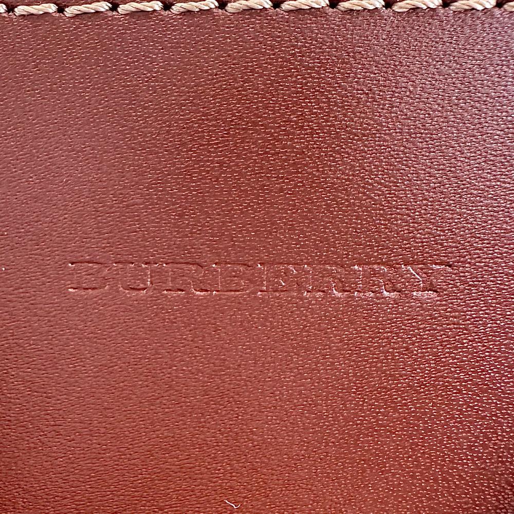 BURBERRY バーバリー リュック ノバチェック シャドーホース ヴィンテージ PVC レザー ブラウン 茶 ゴールド金具 レディース【中古品】