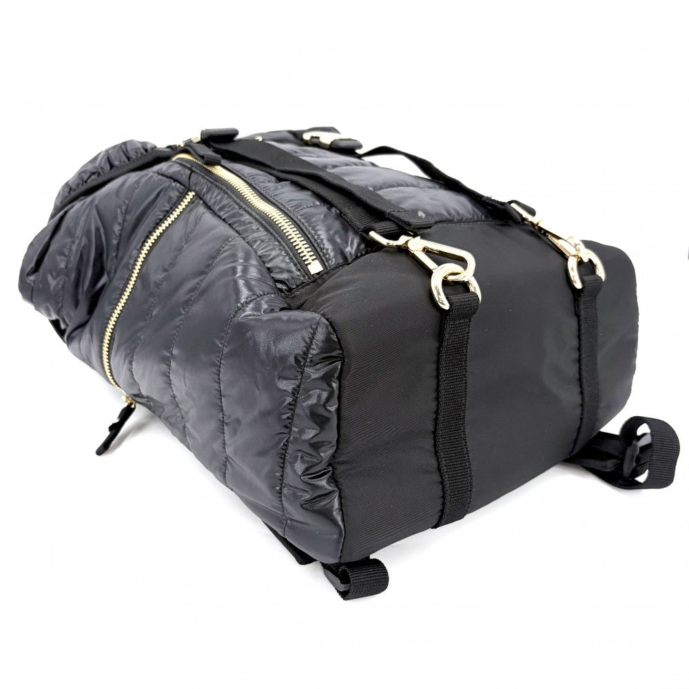MONCLER モンクレール リュック バックパック ナイロン ブラック 黒 ゴールド金具 メンズ【中古品】