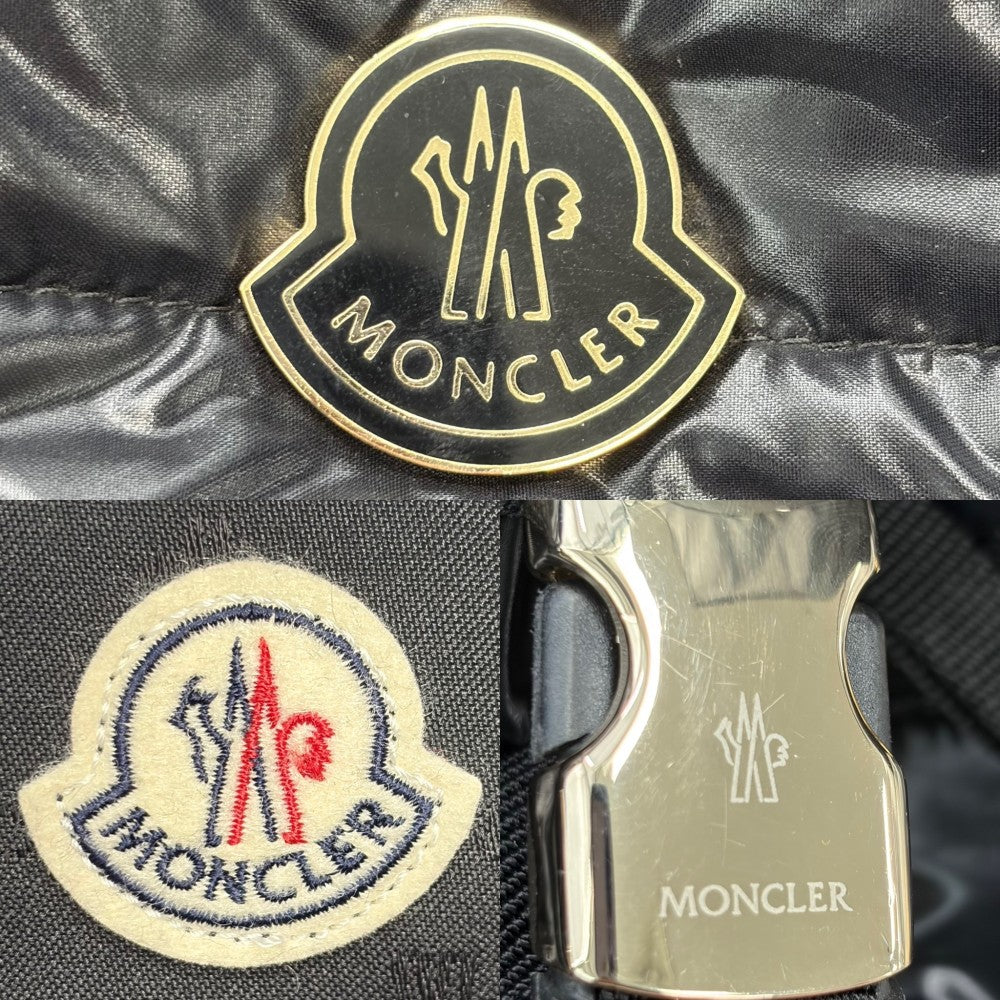 MONCLER モンクレール リュック バックパック ナイロン ブラック 黒 ゴールド金具 メンズ【中古品】