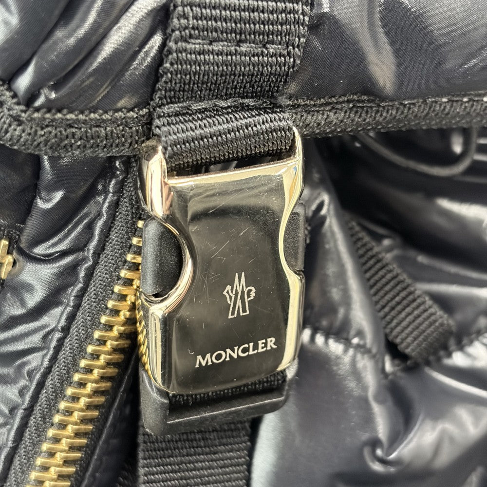 MONCLER モンクレール リュック バックパック ナイロン ブラック 黒 ゴールド金具 メンズ【中古品】