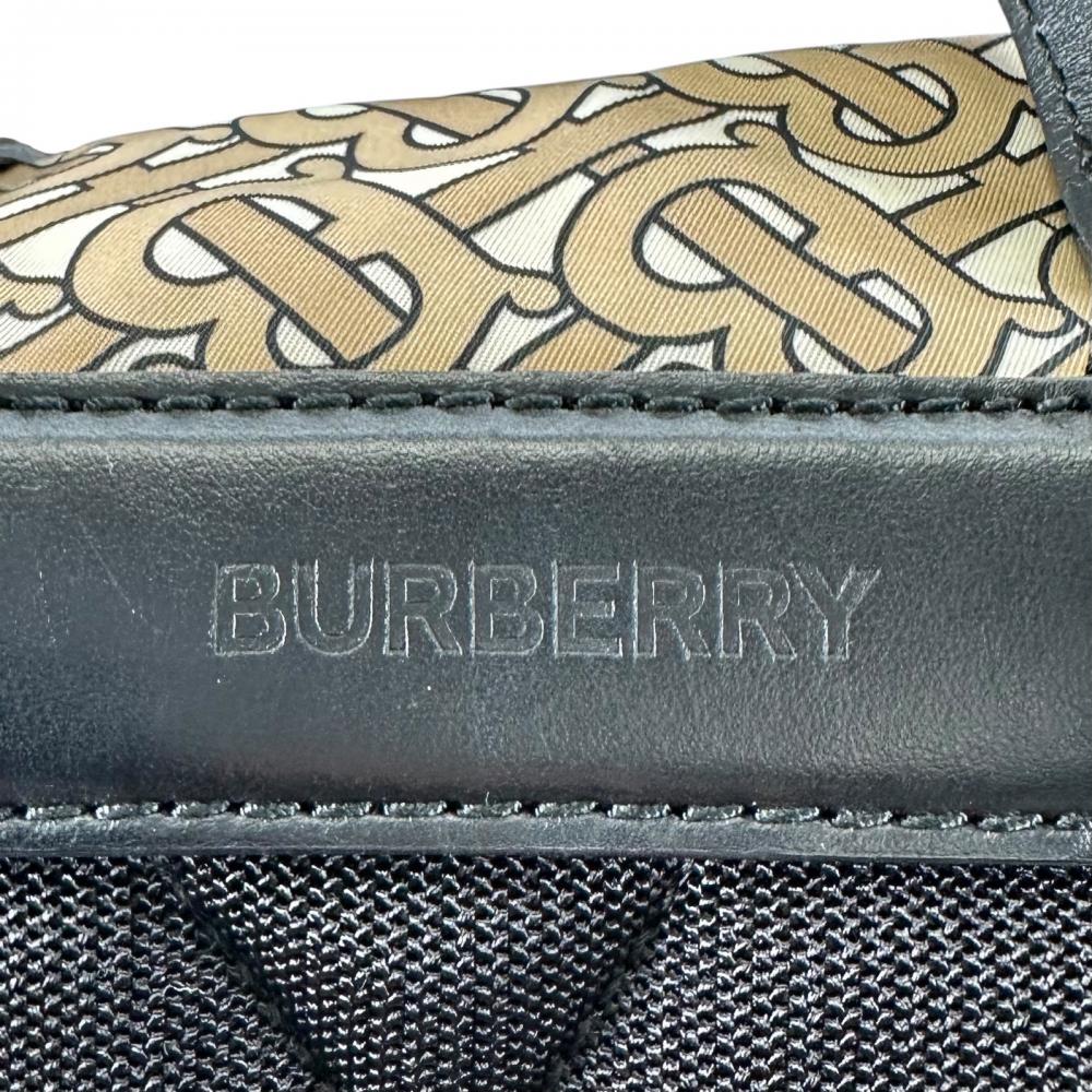 BURBERRY バーバリー リュック TBモノグラム バックパック 8011638 ナイロン ベージュ ホワイト 白 ゴールド金具 レディース【中古品】