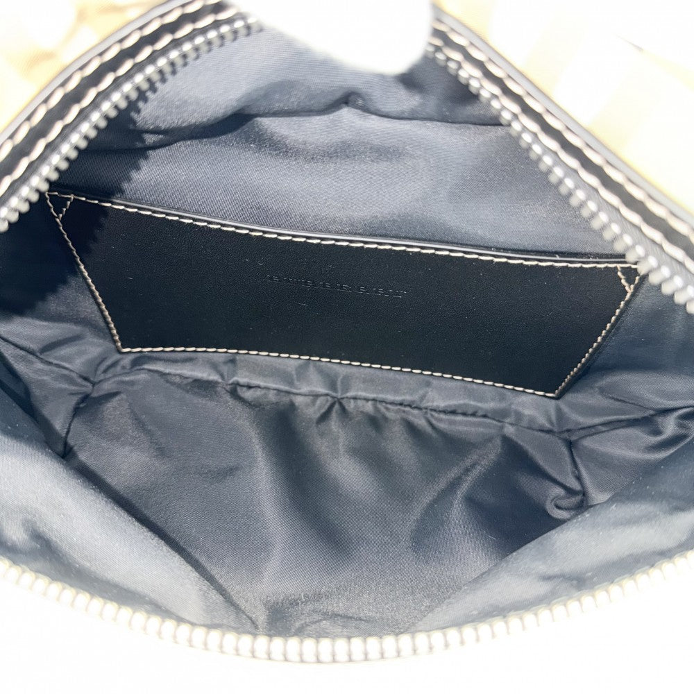 【開店SALE】 BURBERRY バーバリー ボディバッグ ヴィンテージチェック ベルトバッグ ウエストポーチ 8005521 ナイロン ベージュ ブラック 黒 ブラック金具 メンズ【中古品】