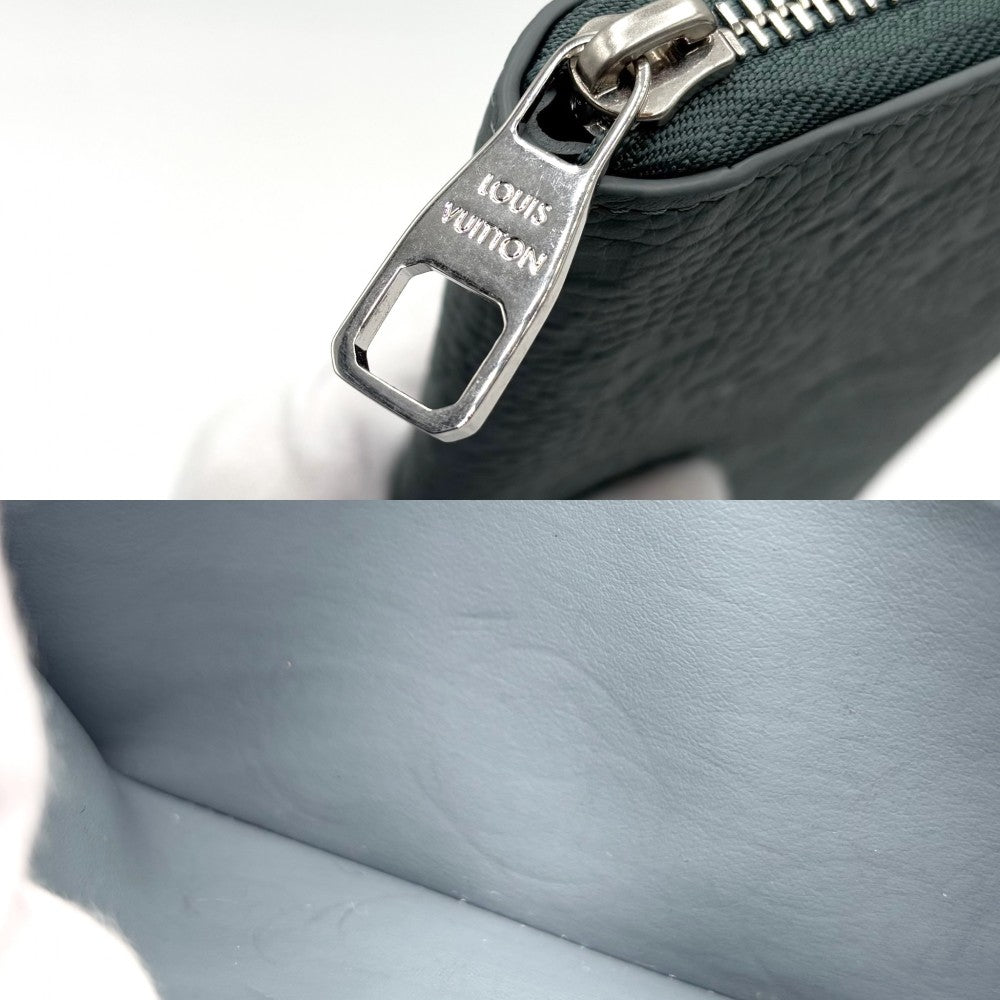 【開店SALE】 LOUIS VUITTON ルイヴィトン 長財布 トリヨンモノグラム ジッピーウォレットホリゾンタル ロングウォレット 日本限定 ブルー グレー M14142 ミスティレイク シルバー金具 メンズ【中古品】