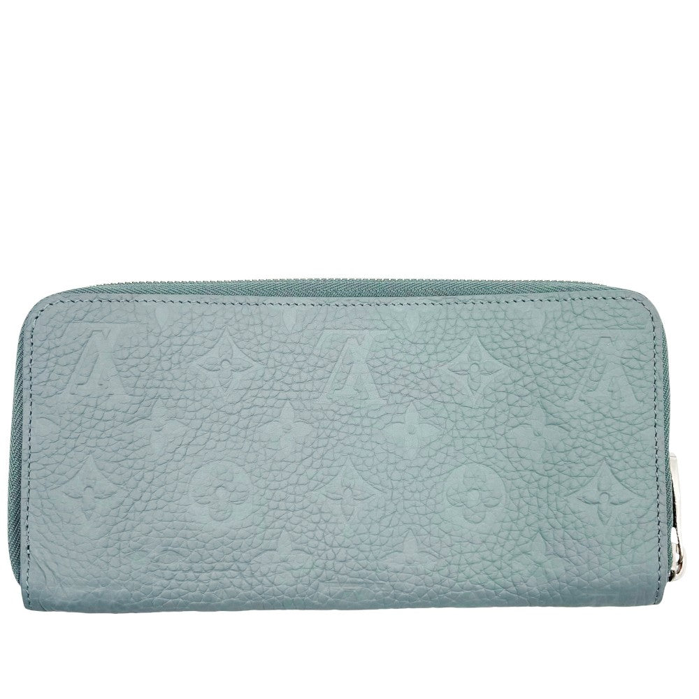 【開店SALE】 LOUIS VUITTON ルイヴィトン 長財布 トリヨンモノグラム ジッピーウォレットホリゾンタル ロングウォレット 日本限定 ブルー グレー M14142 ミスティレイク シルバー金具 メンズ【中古品】