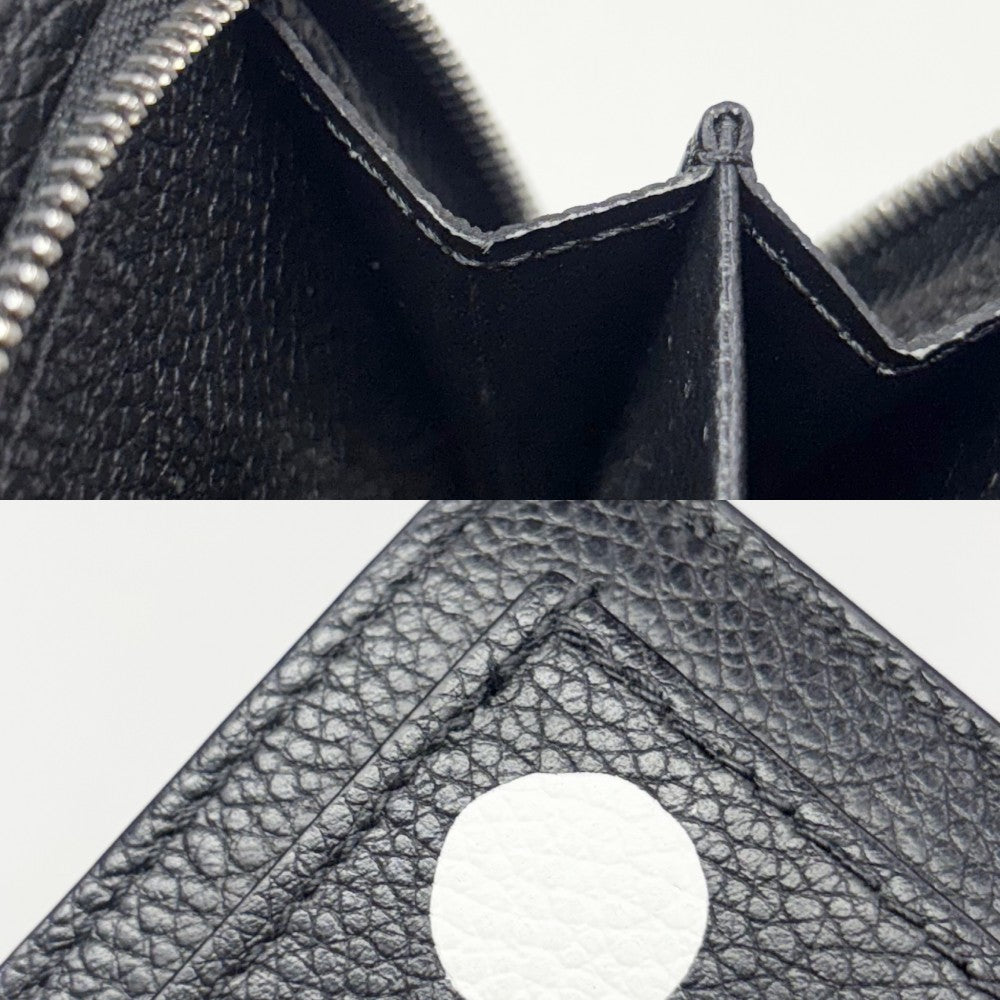 LOUIS VUITTON ルイヴィトン 三つ折り財布 LV×YK ポルトフォイユクレア コンパクト 草間彌生 モノグラムアンプラント ミニウォレット ブラック 黒 水玉模様 M81963 ノワール シルバー金具 レディース【中古品】