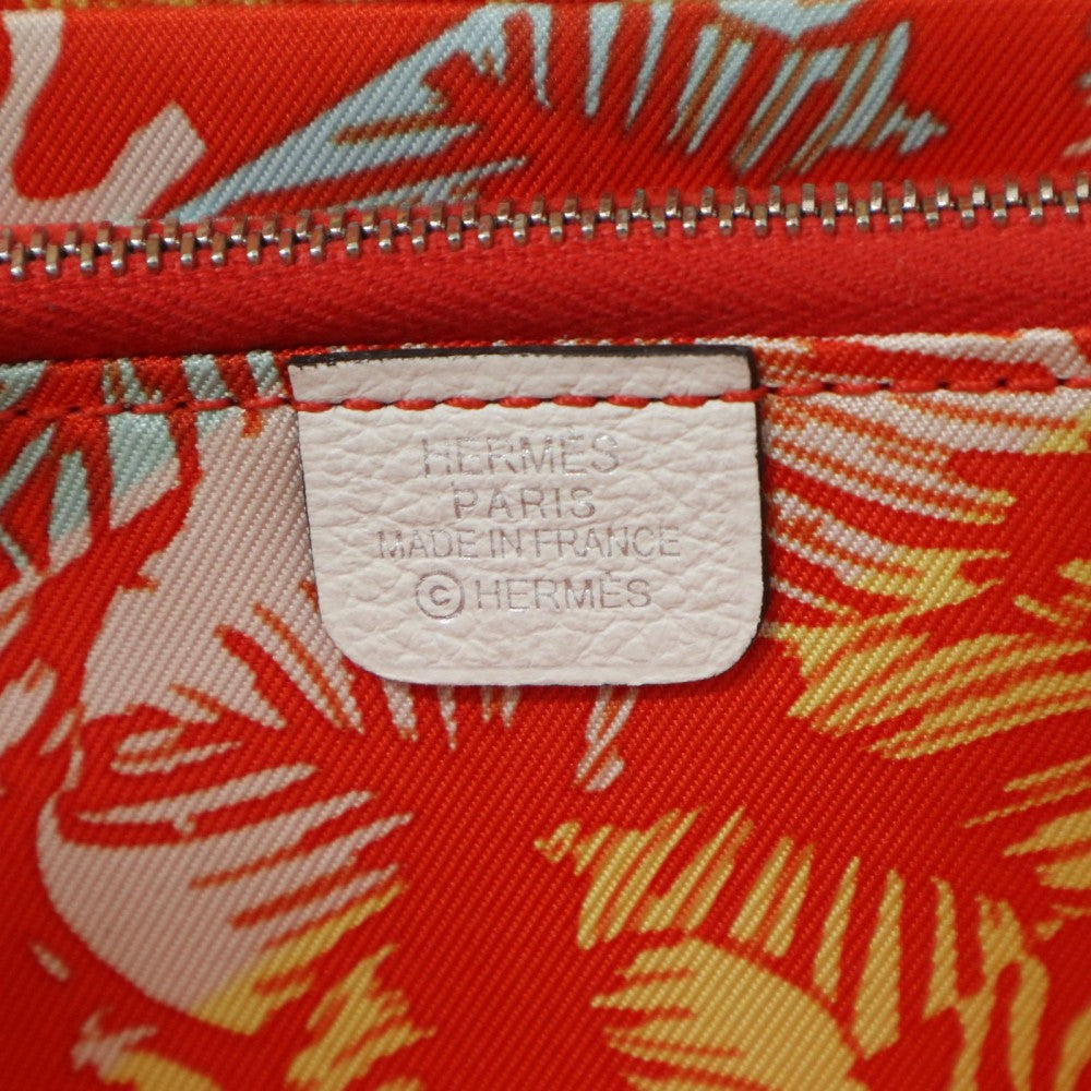 HERMES エルメス 長財布 アザップロングシルクイン ワイルド ロングウォレット AZAP LONG SILK IN Ｂ レザー ホワイト 白 シルバー金具 レディース 2023年【中古品】
