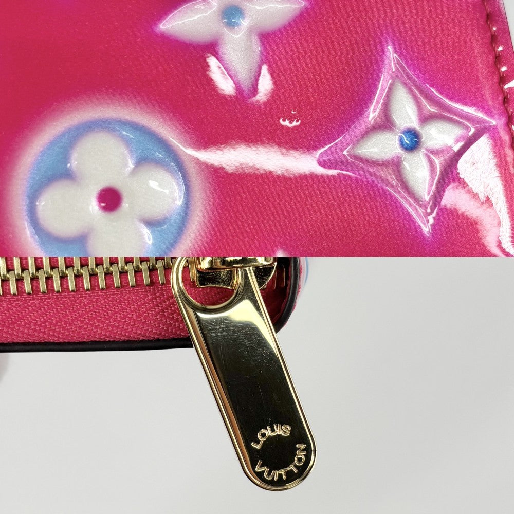 【開店SALE】 LOUIS VUITTON ルイヴィトン 長財布 ジッピーウォレット ロングウォレット 2022年バレンタイン ピンク M81154 モノグラムヴェルニ フューシャネオン ゴールド金具 レディース【中古品】