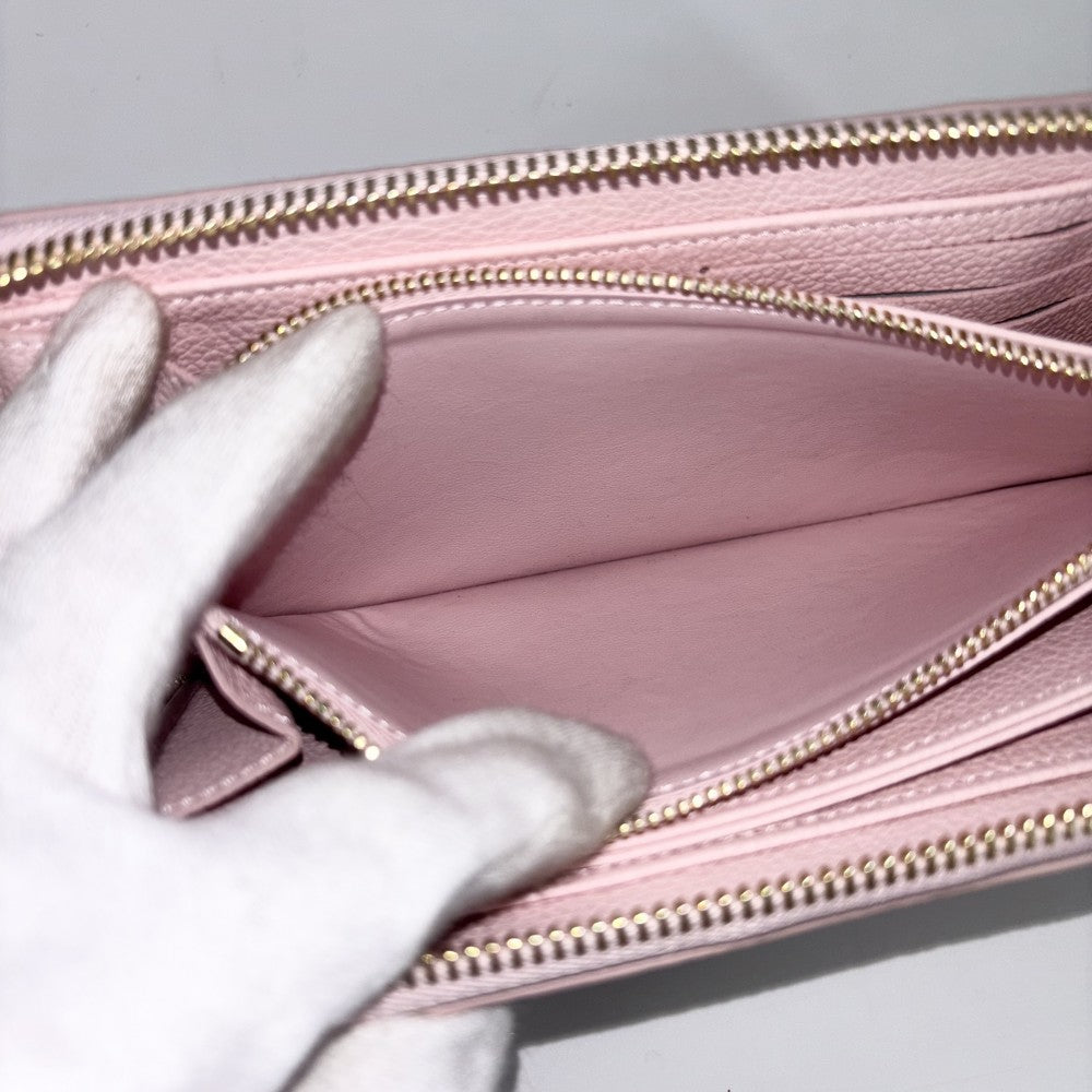 LOUIS VUITTON ルイヴィトン 長財布 ジッピーウォレット ロングウォレット ピンク M81138 モノグラムアンプラント ブロデリー ゴールド金具 レディース【中古品】