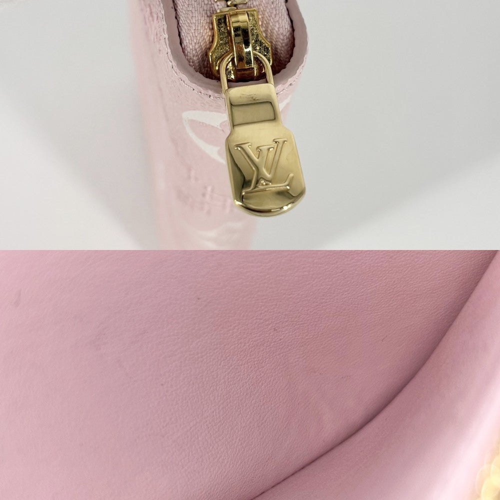 LOUIS VUITTON ルイヴィトン 長財布 ジッピーウォレット ロングウォレット ピンク M81138 モノグラムアンプラント ブロデリー ゴールド金具 レディース【中古品】