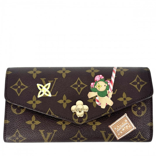LOUIS VUITTON ルイヴィトン 長財布 ヴィヴィエンヌ ポルトフォイユ サラ NM ロングウォレット キャンディファクトリー M12207 モノグラムキャンバス ブラウン 茶 レッド 赤 ゴールド金具 レディース【中古品】