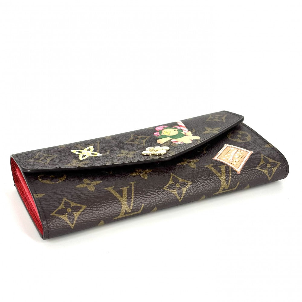 LOUIS VUITTON ルイヴィトン 長財布 ヴィヴィエンヌ ポルトフォイユ サラ NM ロングウォレット キャンディファクトリー M12207 モノグラムキャンバス ブラウン 茶 レッド 赤 ゴールド金具 レディース【中古品】