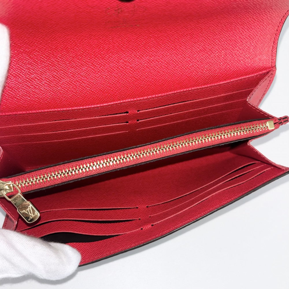 LOUIS VUITTON ルイヴィトン 長財布 ヴィヴィエンヌ ポルトフォイユ サラ NM ロングウォレット キャンディファクトリー M12207 モノグラムキャンバス ブラウン 茶 レッド 赤 ゴールド金具 レディース【中古品】