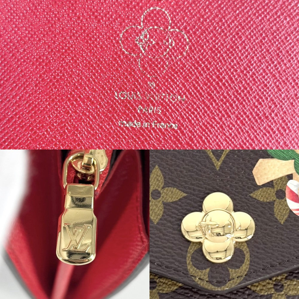 LOUIS VUITTON ルイヴィトン 長財布 ヴィヴィエンヌ ポルトフォイユ サラ NM ロングウォレット キャンディファクトリー M12207 モノグラムキャンバス ブラウン 茶 レッド 赤 ゴールド金具 レディース【中古品】