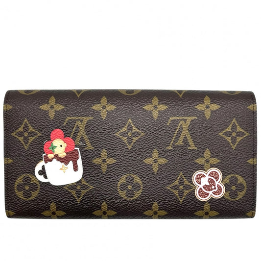 LOUIS VUITTON ルイヴィトン 長財布 モノグラム ポルトフォイユサラNM ロングウォレット キャンディファクトリー ヴィヴィエンヌ M12207 レッド 赤 ブラウン 茶 ゴールド金具 レディース【中古品】