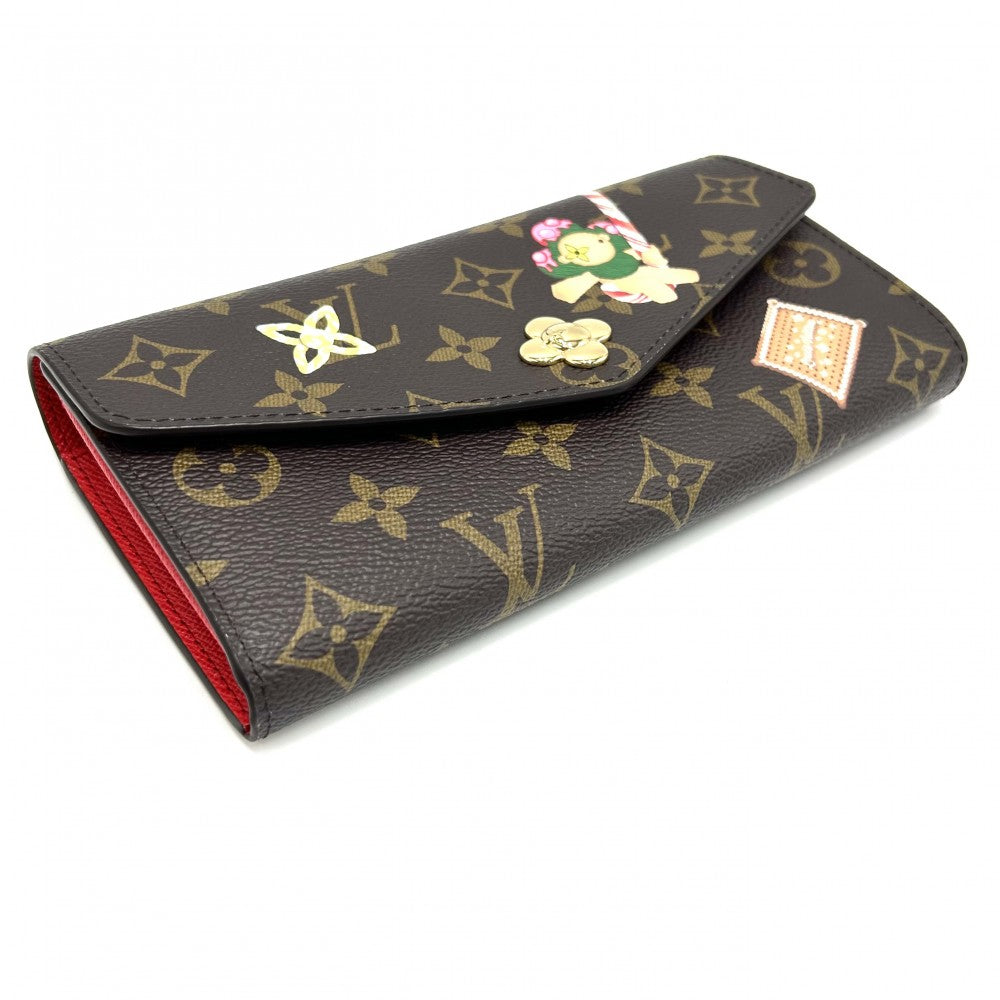 LOUIS VUITTON ルイヴィトン 長財布 モノグラム ポルトフォイユサラNM ロングウォレット キャンディファクトリー ヴィヴィエンヌ M12207 レッド 赤 ブラウン 茶 ゴールド金具 レディース【中古品】
